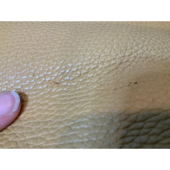 Etro Tan Pebbled Leather Shoulder Bag Purse Double Strap - Picture 4 of 7